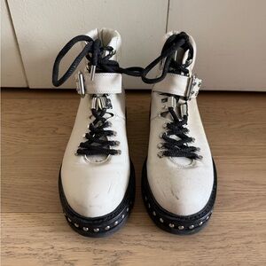 White Studded Lola Cruz Boots